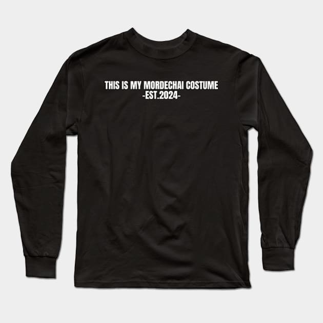 This Is My Mordechai Costume Purim Jewish Festival Jew Long Sleeve T-Shirt by Shopinno Shirts